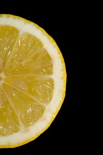 stock image Half Lemon on Black