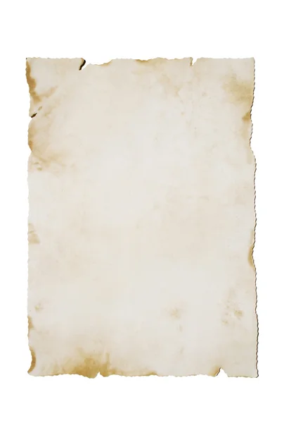 Vieux papier sur blanc (vertical ) — Photo