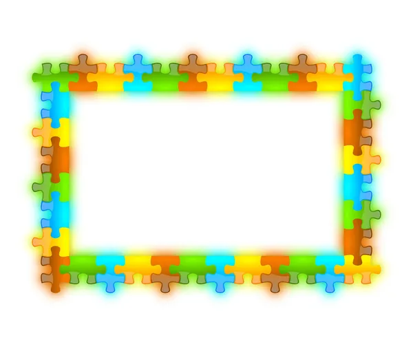 Color, glossy, brilliant and jazzy puzzle frame 12 x 8 — Stock Photo, Image