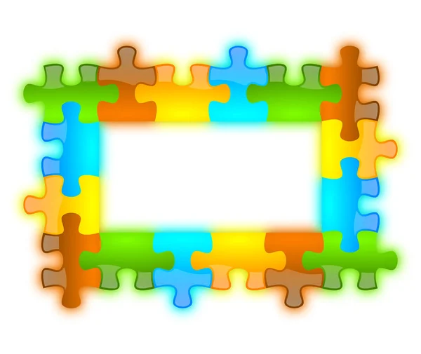 Color, glossy, brilliant and jazzy puzzle frame 6 x 4 — Stock Photo, Image
