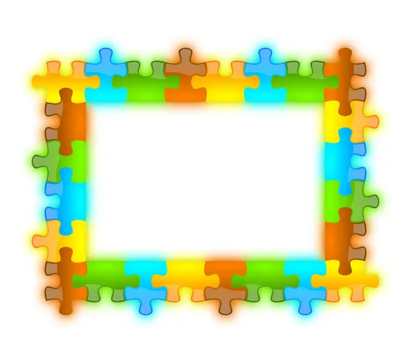 Color, glossy, brilliant and jazzy puzzle frame 6 x 8 — Stock Photo, Image