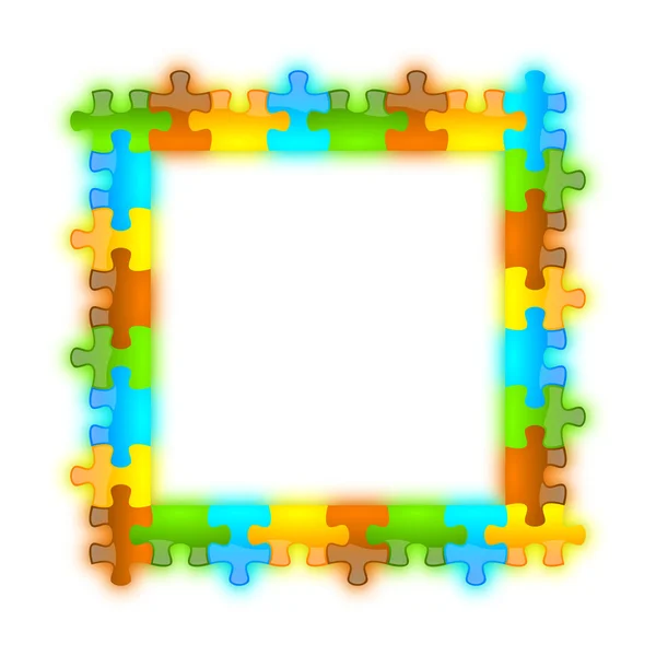 Color, glossy, brilliant and jazzy puzzle frame 8 x 8 — Stock Photo, Image