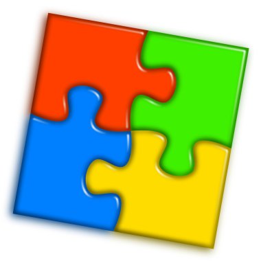 Combined multi-color puzzle 2 clipart