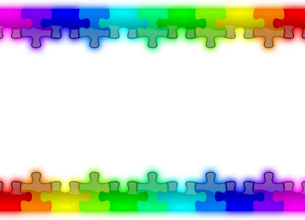 Kleur en glanzende puzzel regenboog achtergrond — Stockfoto