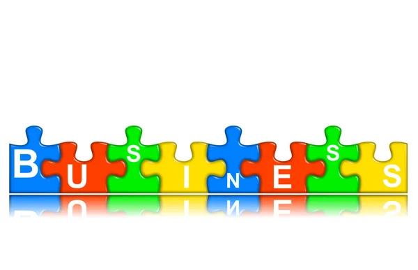 stock image Combined multi-color puzzle - business concept