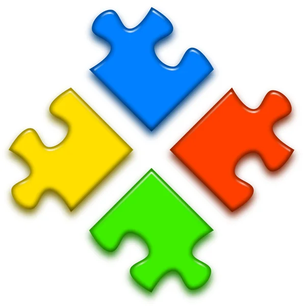 Puzzle di logo — Foto Stock