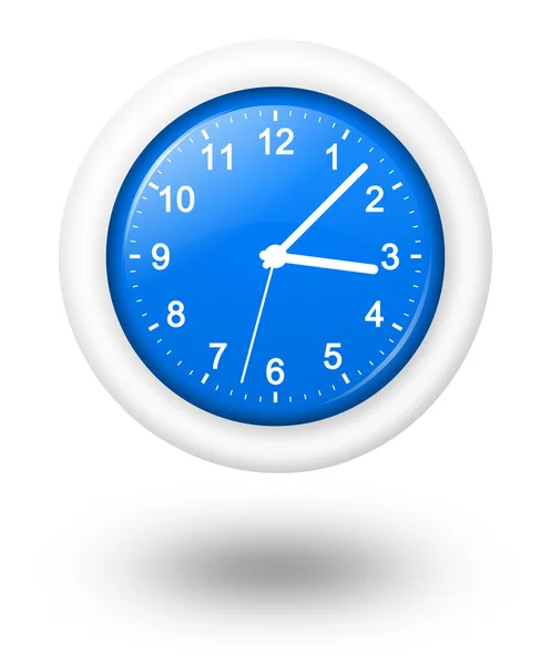 Horloge bleue analogique Illustration — Photo