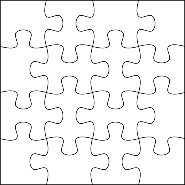 Puzzle background template 4x4 — Stock Photo, Image