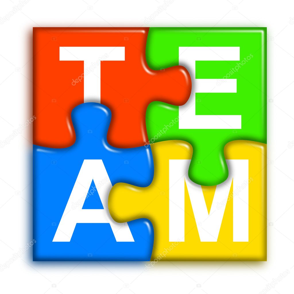 Combined multi-color puzzle - team concept 2