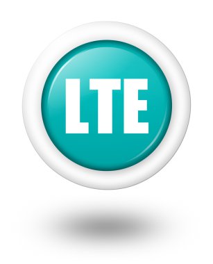 gölge ile LTE telekomünikasyon sembolü