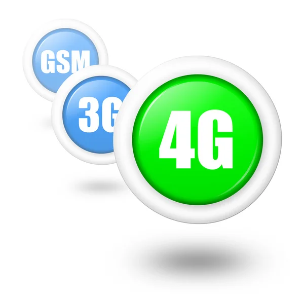 Illustrazione del concetto di progresso delle telecomunicazioni 4G — Foto Stock