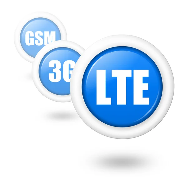 Illustrazione del concetto di progresso delle telecomunicazioni LTE — Foto Stock