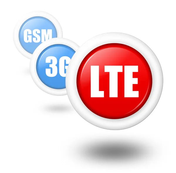 Ilustracja koncepcja postępu telekomunikacji LTE — Zdjęcie stockowe