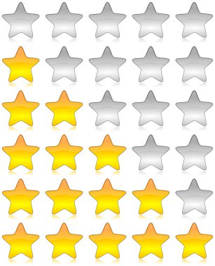 Rating stars survey clipart