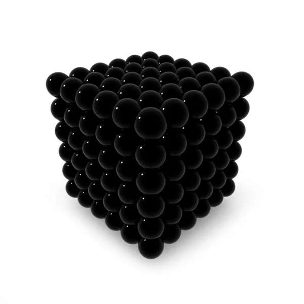 Μαύρο neocube απομονωθεί σε λευκό — Φωτογραφία Αρχείου