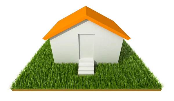 stock image 3D House on grass