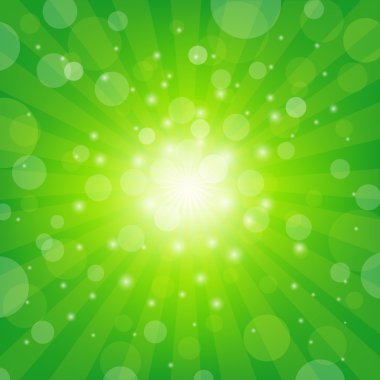 Green Sunburst Background clipart