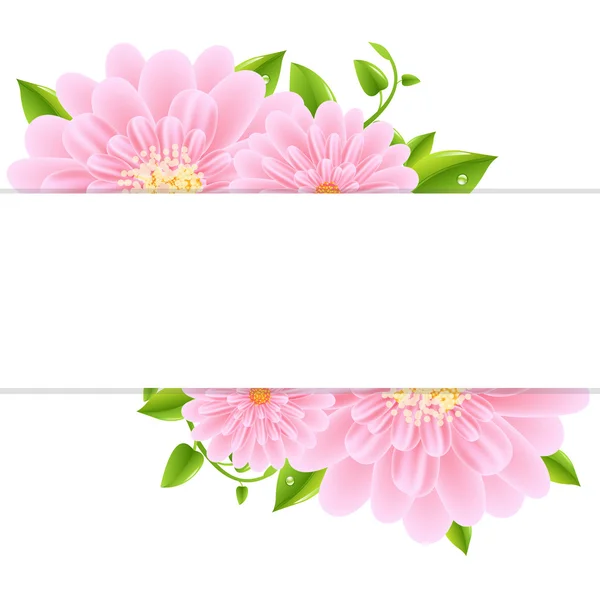 Papier avec Gerber rose — Image vectorielle