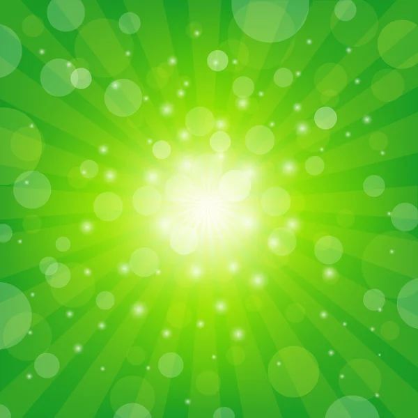 Зелений Sunburst фону — стоковий вектор