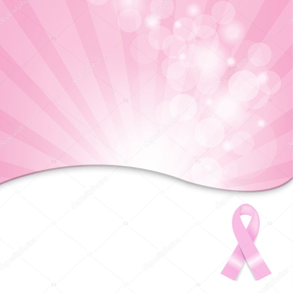 Pink Breast Cancer Ribbon Background