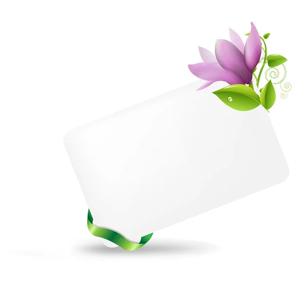 Κενό δώρο ετικέτα με magnolia — Διανυσματικό Αρχείο