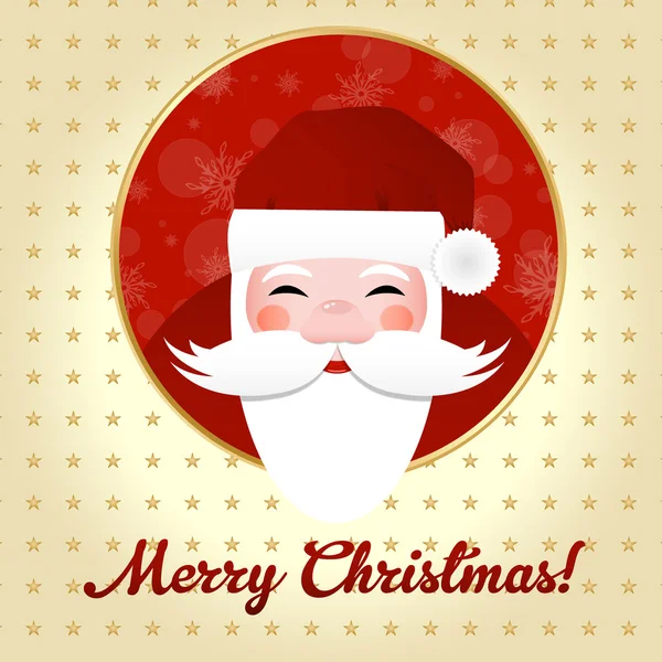 Carte de voeux avec le Père Noël — Image vectorielle