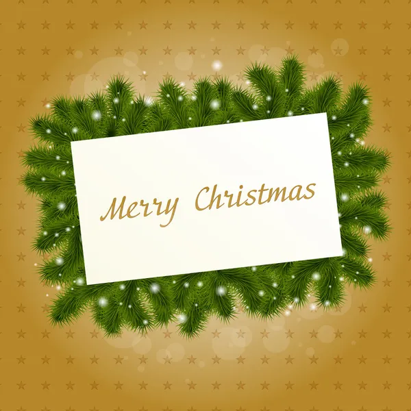 クリスマスカードと新年の木 — ストックベクタ