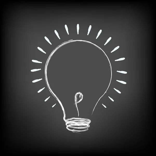 Illustration der Ideenlampe — Stockvektor