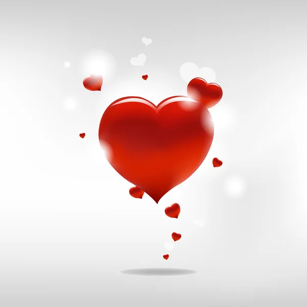 Valentijn achtergrond met hart en papier — Stockvector