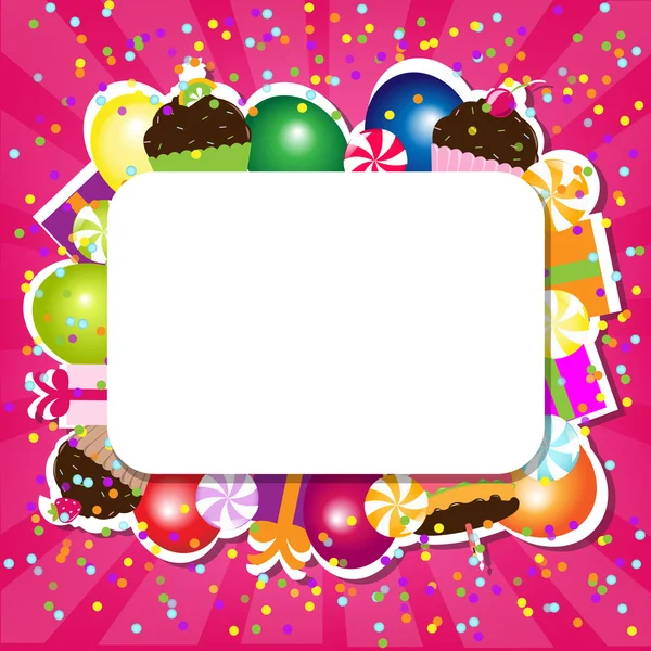 Carte couleur anniversaire — Image vectorielle