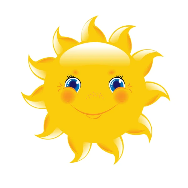 Lächelnde Sonne — Stockvektor
