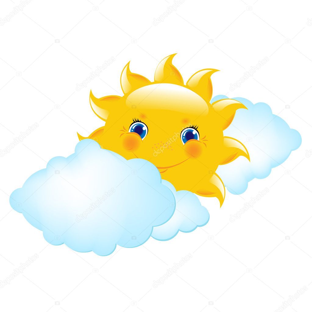 Cartoon Sun And Cloud