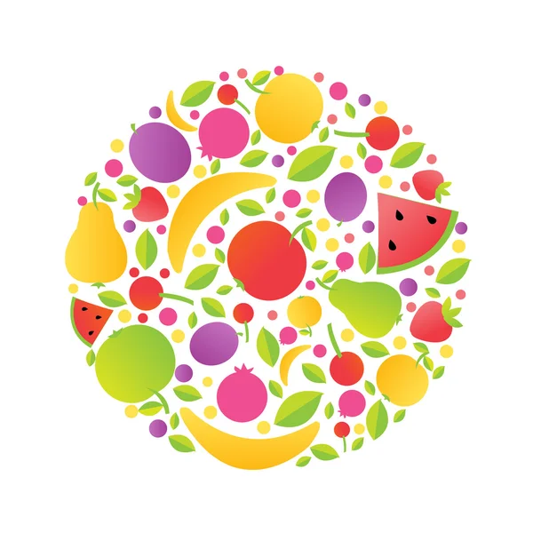 Sphere From Fruit — Stock Vector