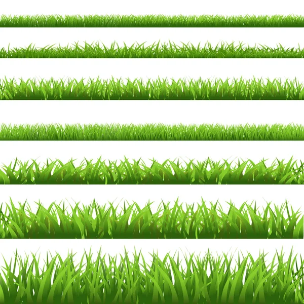 Groen gras set — Stockvector