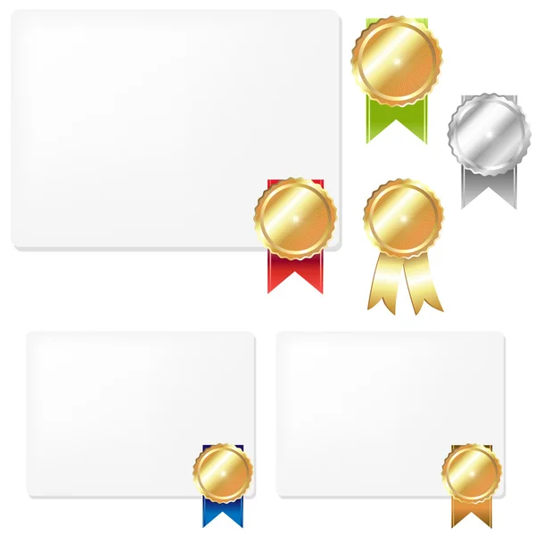 奖牌和空白礼品标签 — 图库矢量图片