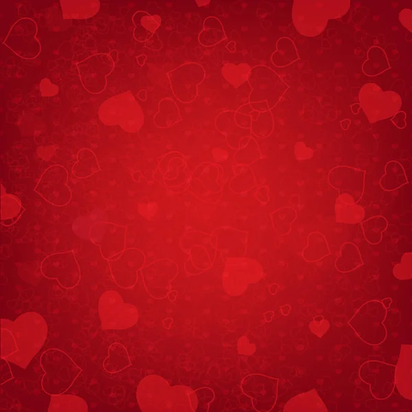 Valentinky den pozadí srdcem a rozmazání — Stockový vektor