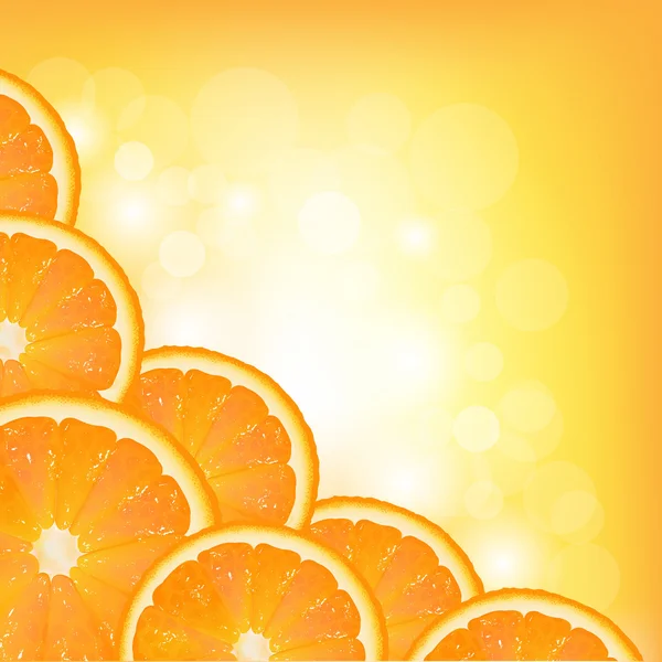 Кадр часточку апельсина — стоковий вектор