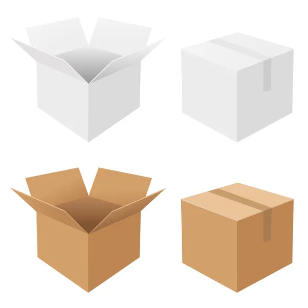 Conjunto de cajas — Archivo Imágenes Vectoriales