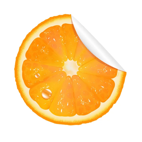 Oranžová nálepka — Stockový vektor