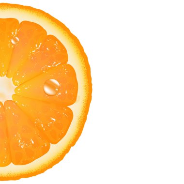 Half Of Orange clipart