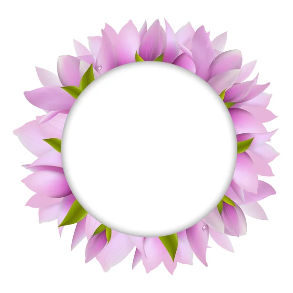 Magnolie mit Kreis — Stockvektor