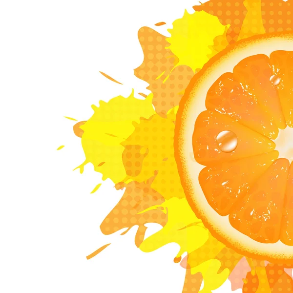 La moitié d'orange avec la fente — Image vectorielle