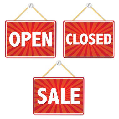 Open And Closed Signs clipart