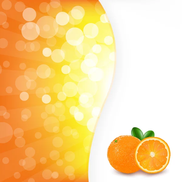 Fundo laranja com laranja — Vetor de Stock
