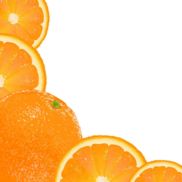 Orange Fruit Frame — Stock Vector