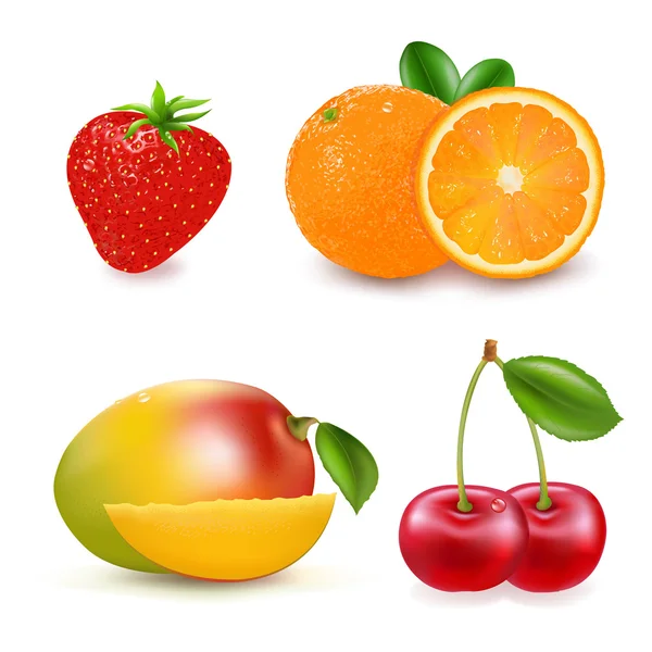 Fresh Fruits — Stock Vector