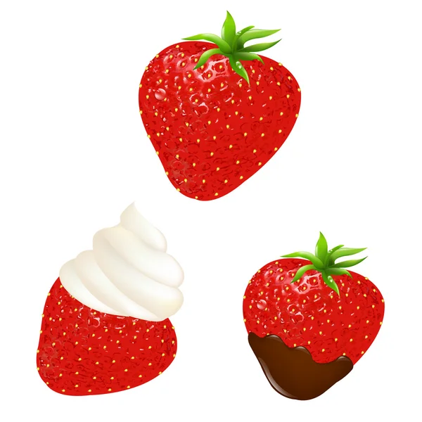 Strawberry set — Stock vektor