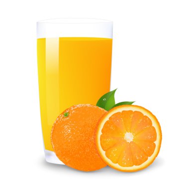 Orange Juice And Slices Of Orange clipart