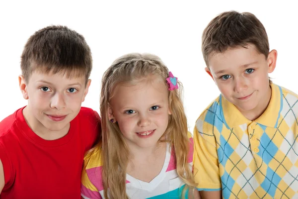 Grupo de tres niños —  Fotos de Stock