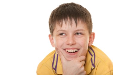 Kind laughing kid clipart